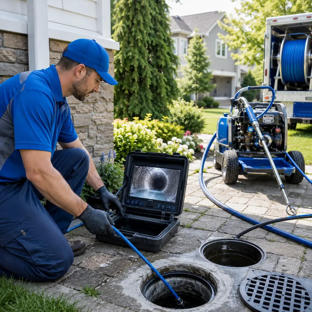 Outdoor drain cleaning professionals serving Columbus, KS